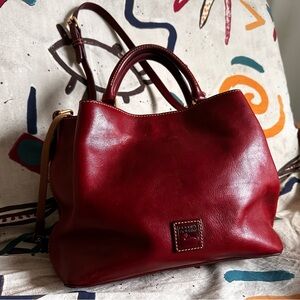 Dooney & Bourke Burgundy Leather Shoulder Bag